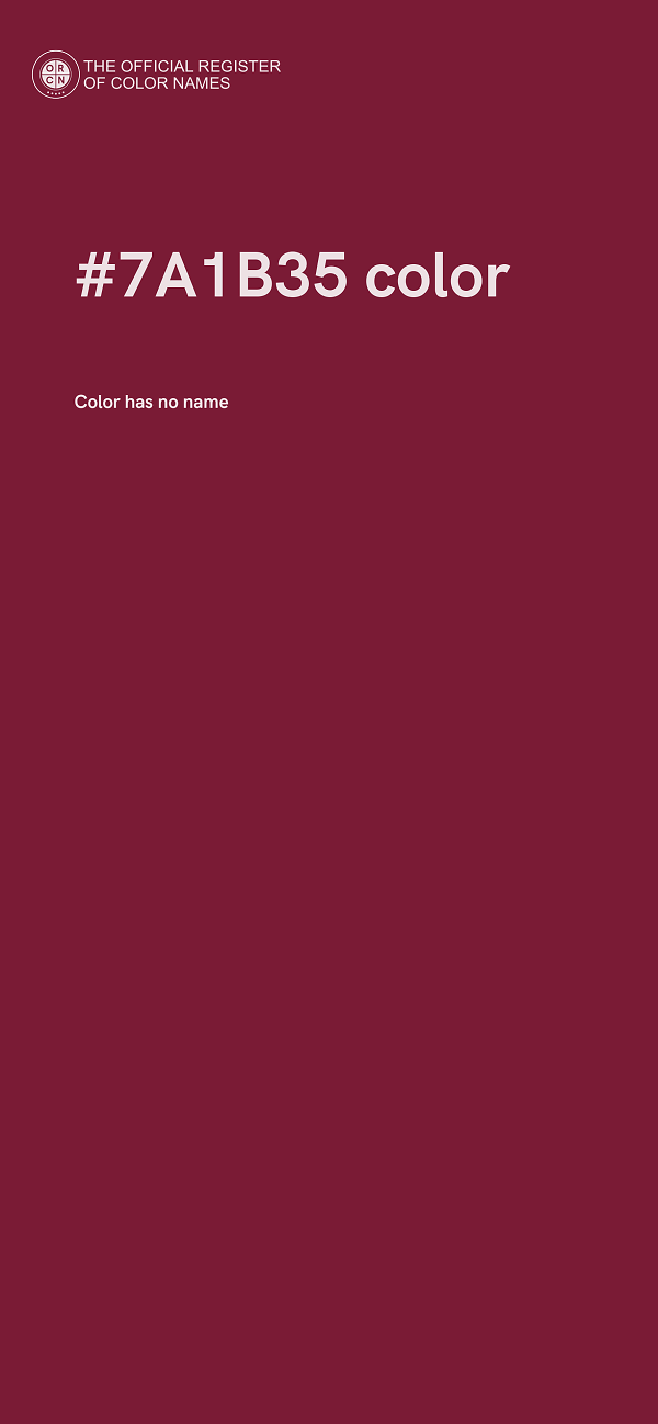 #7A1B35 color image