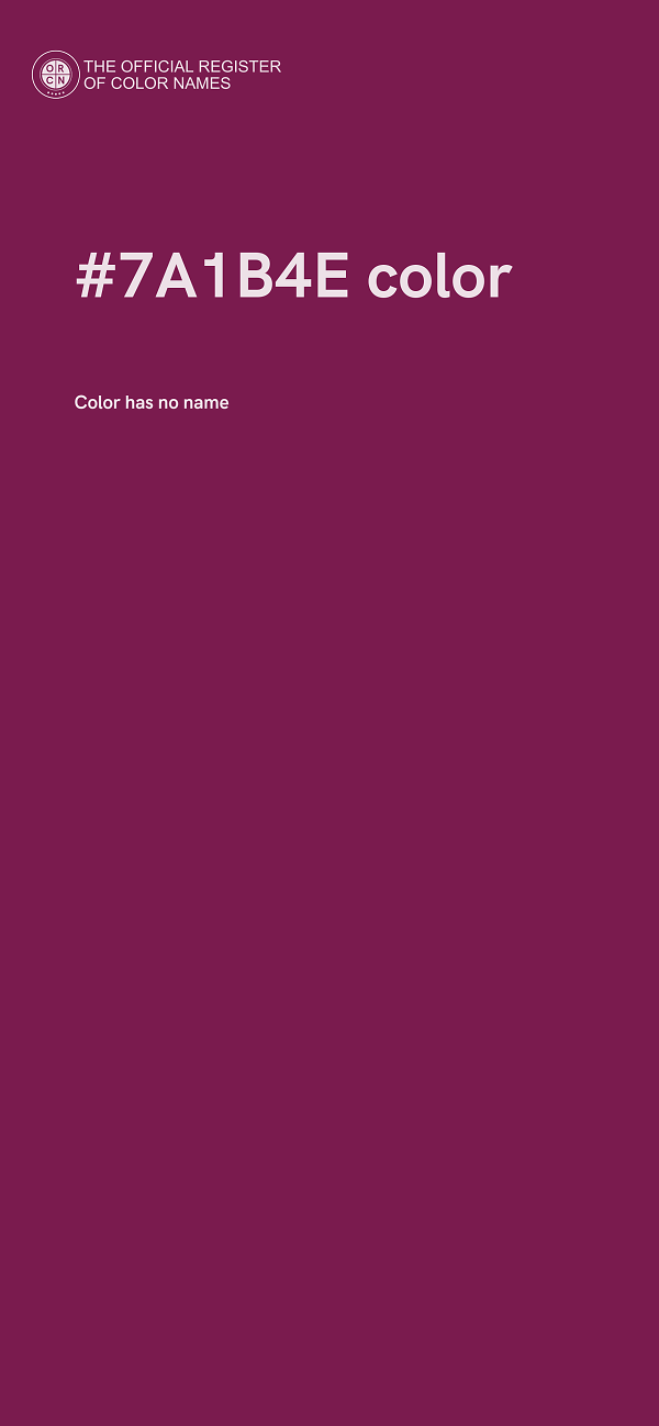 #7A1B4E color image