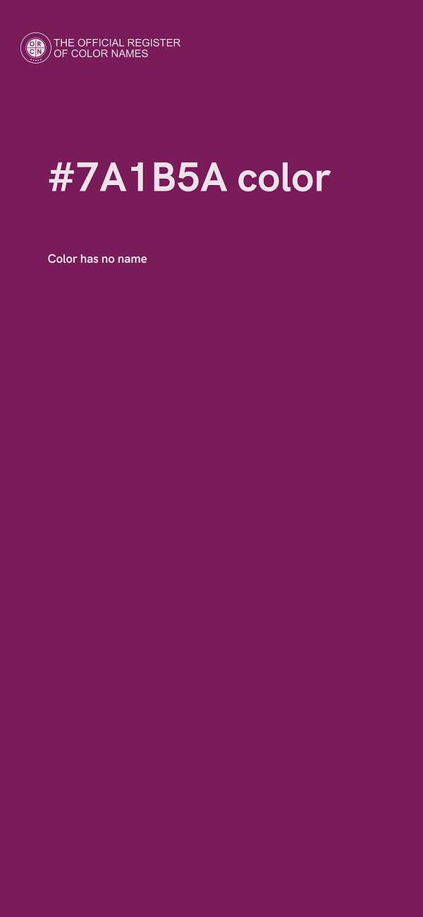 #7A1B5A color image