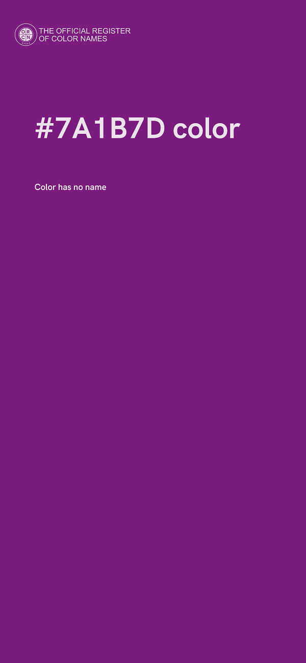 #7A1B7D color image