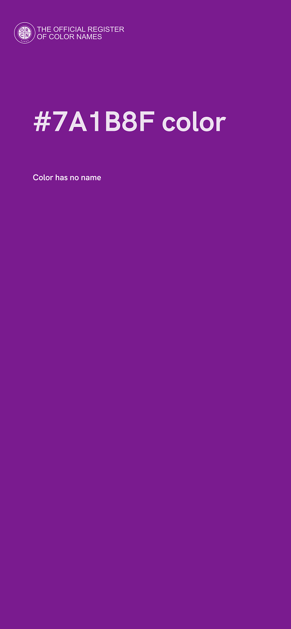 #7A1B8F color image