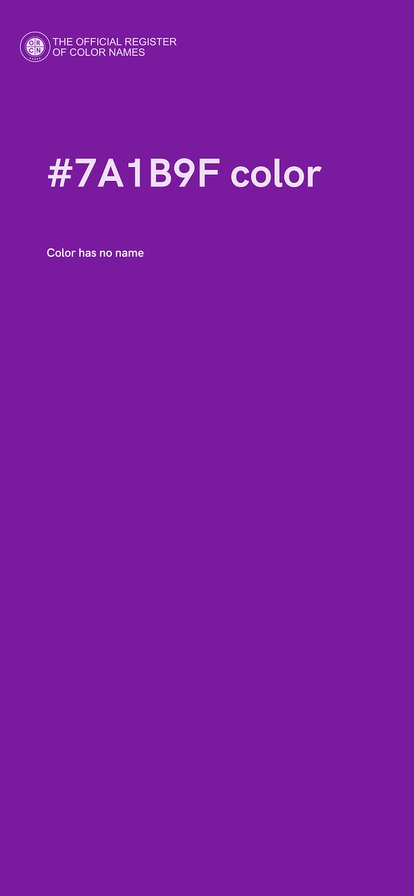 #7A1B9F color image