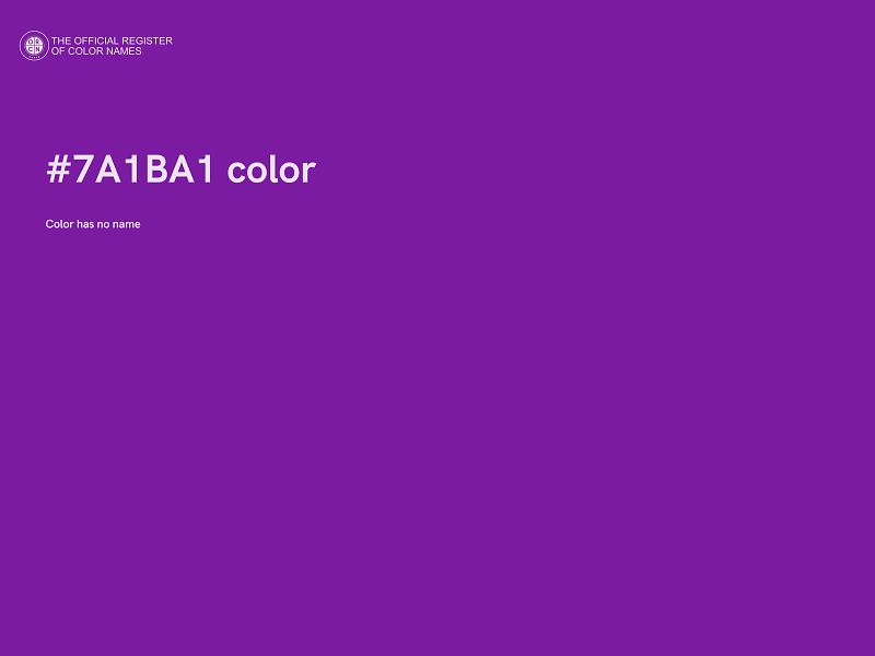 #7A1BA1 color image