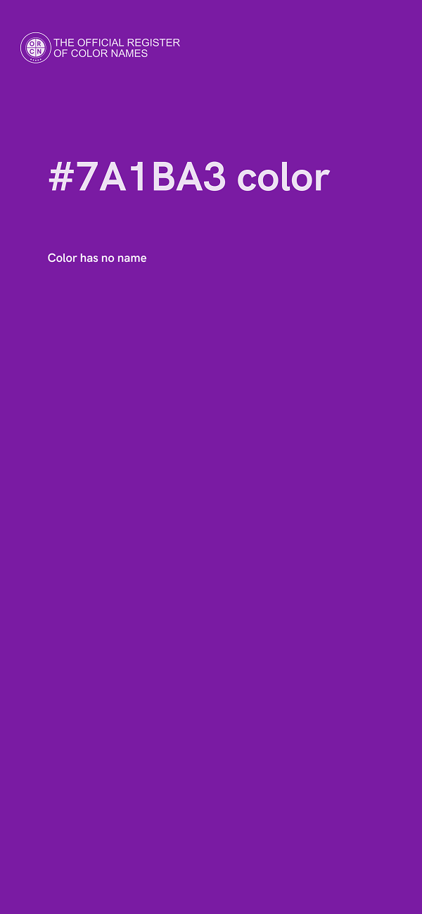 #7A1BA3 color image