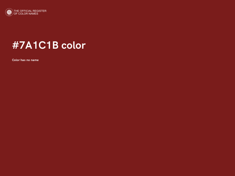 #7A1C1B color image