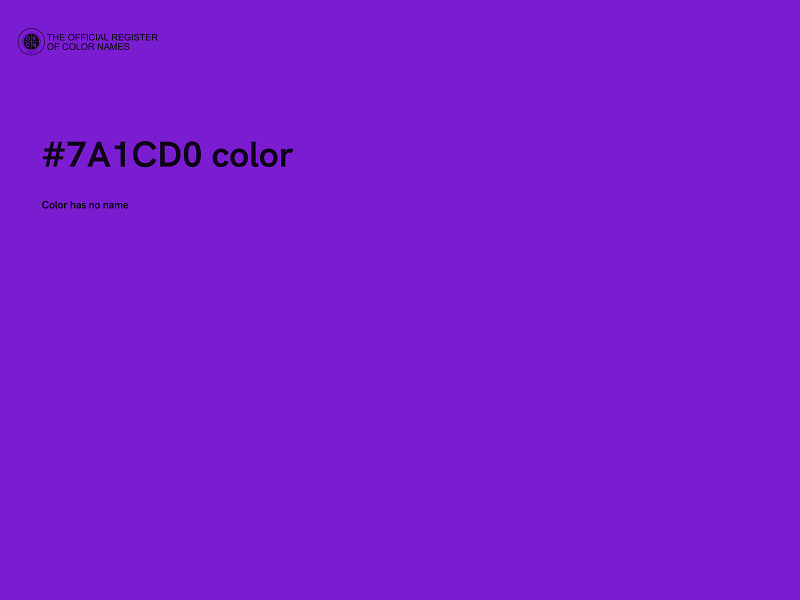 #7A1CD0 color image