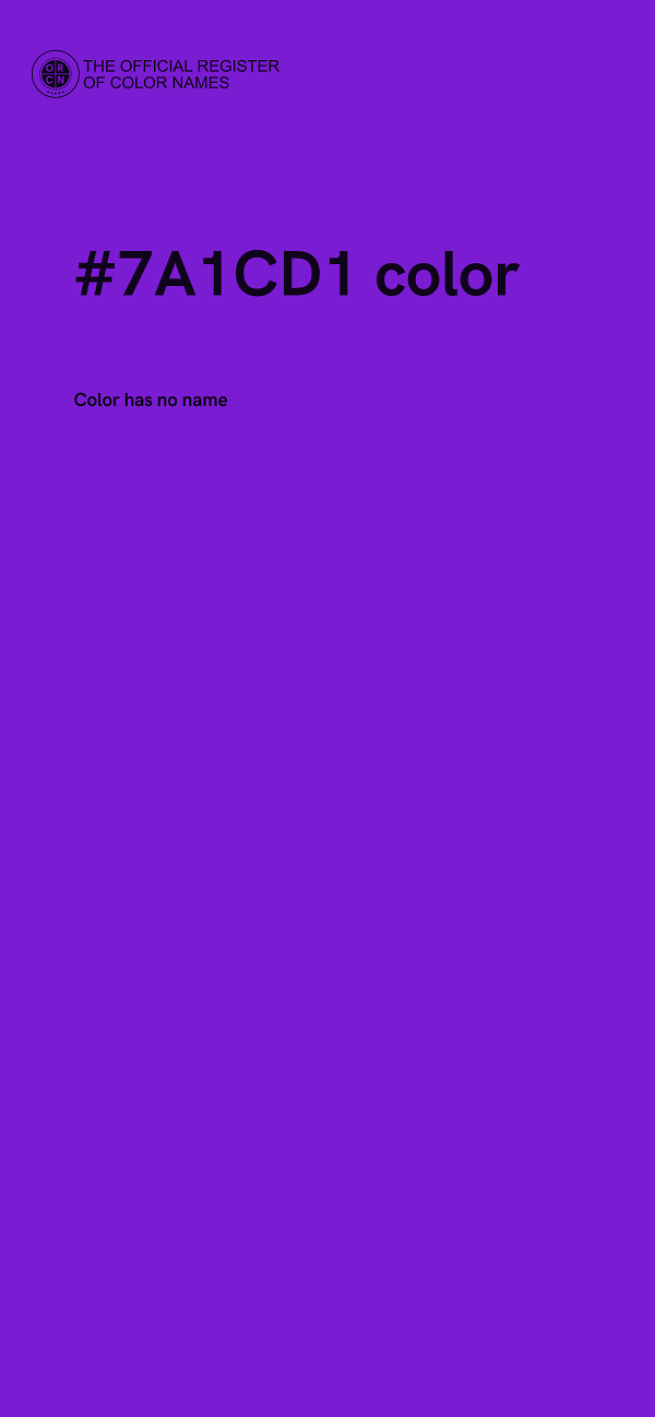 #7A1CD1 color image