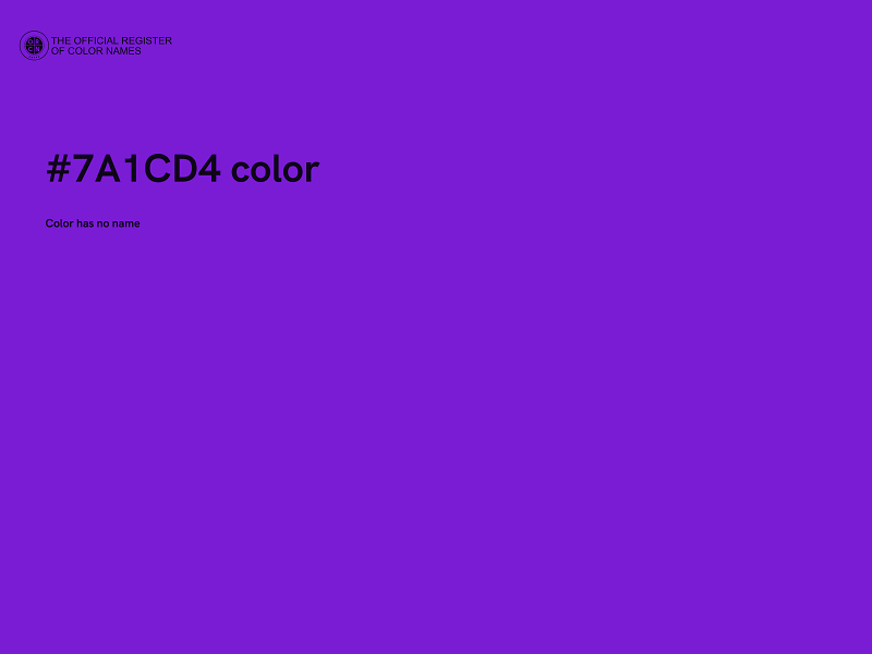 #7A1CD4 color image