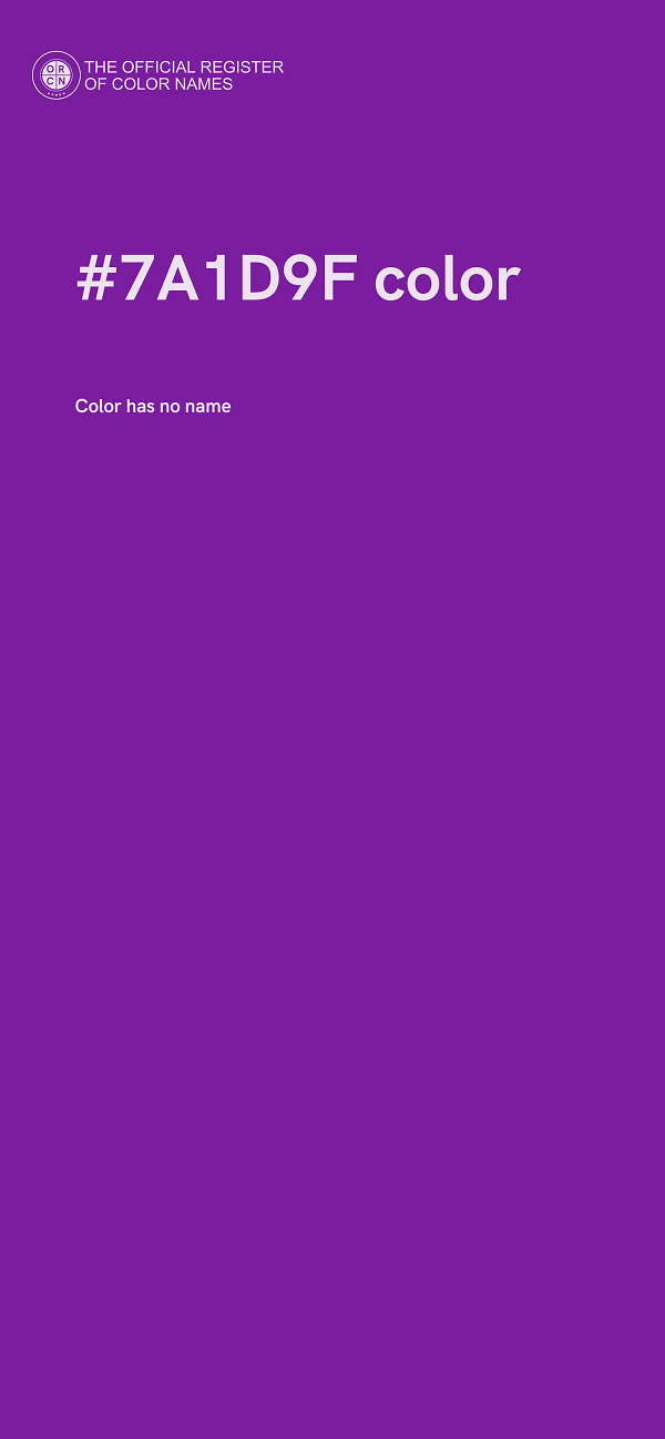 #7A1D9F color image