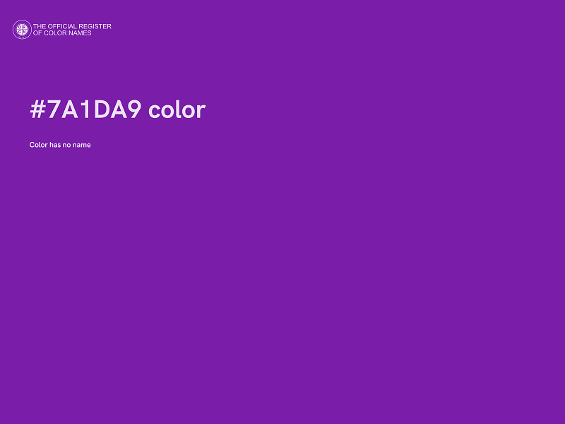 #7A1DA9 color image