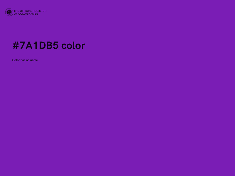 #7A1DB5 color image