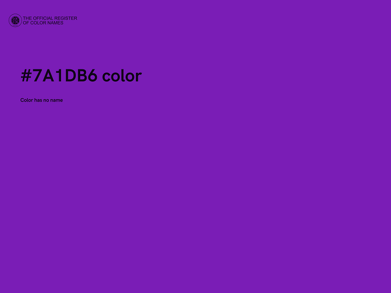 #7A1DB6 color image