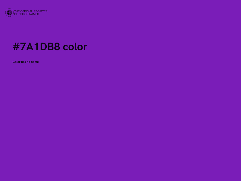 #7A1DB8 color image