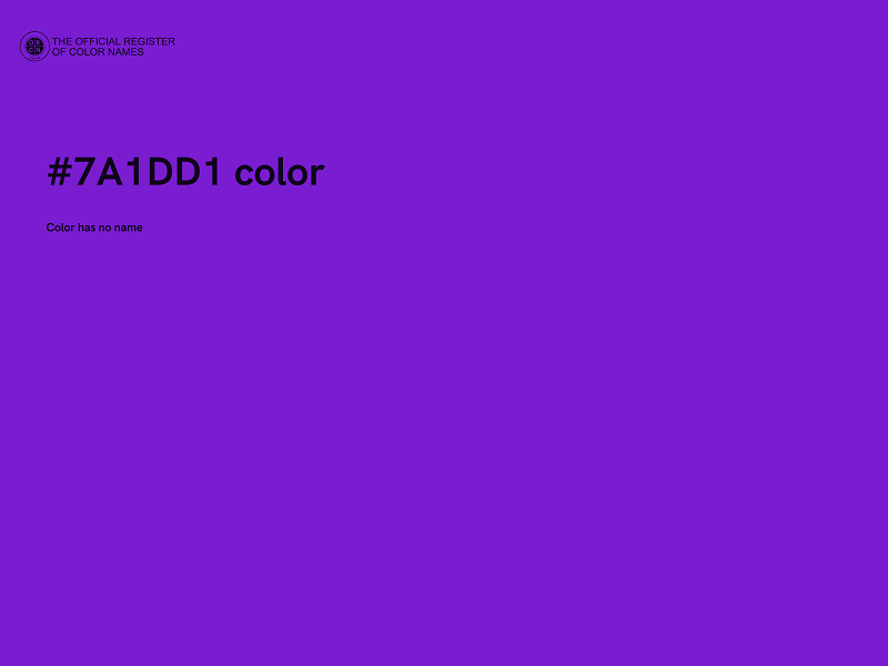 #7A1DD1 color image