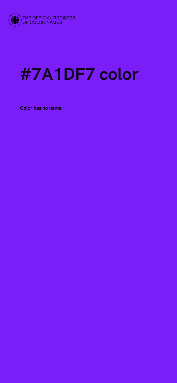 #7A1DF7 color image