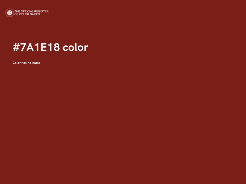 #7A1E18 color image