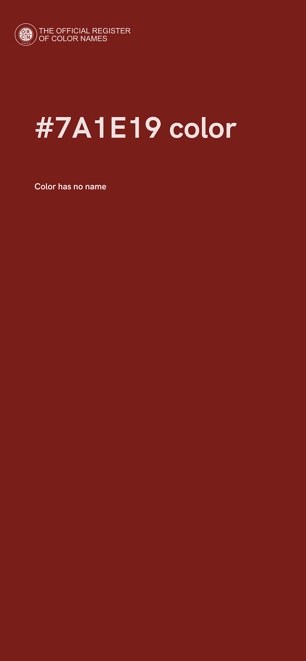 #7A1E19 color image