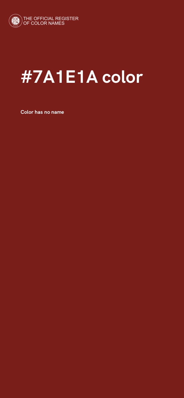 #7A1E1A color image