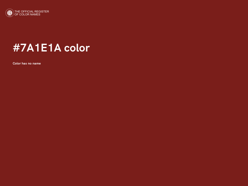 #7A1E1A color image