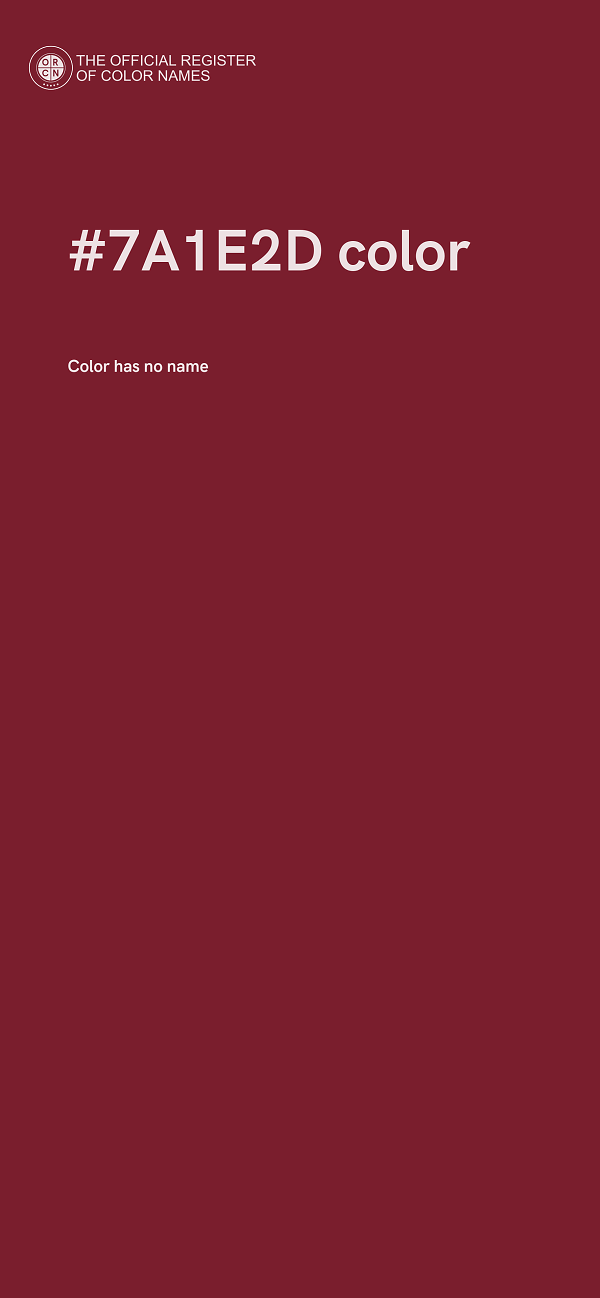 #7A1E2D color image