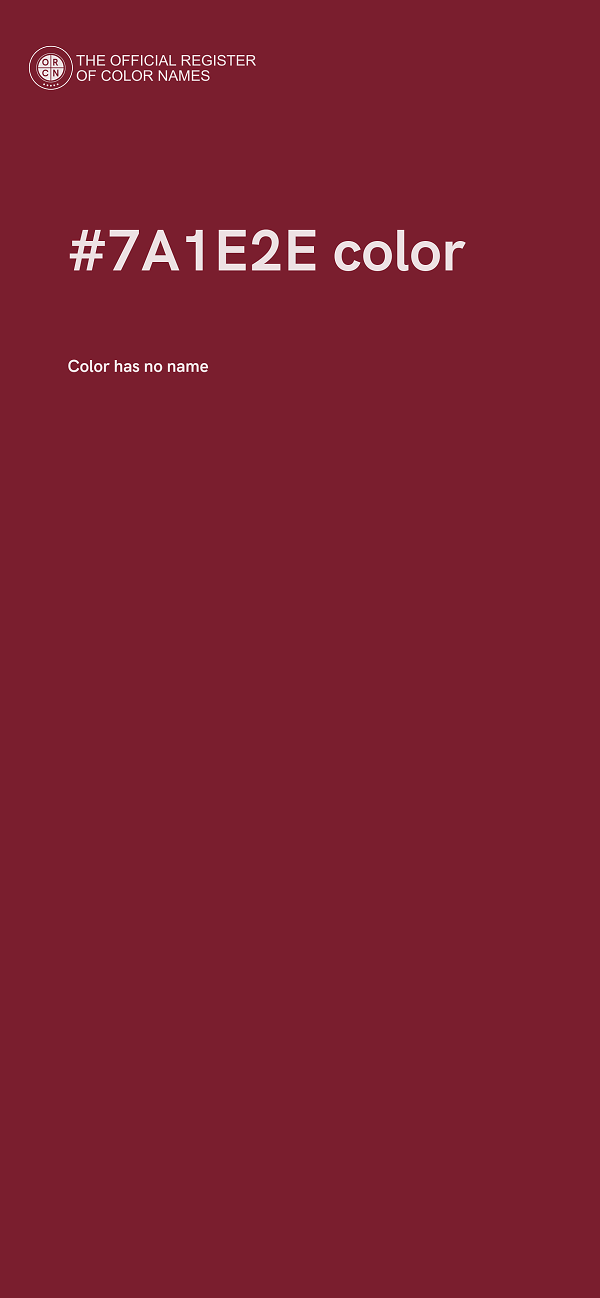 #7A1E2E color image