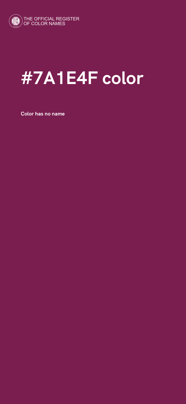#7A1E4F color image