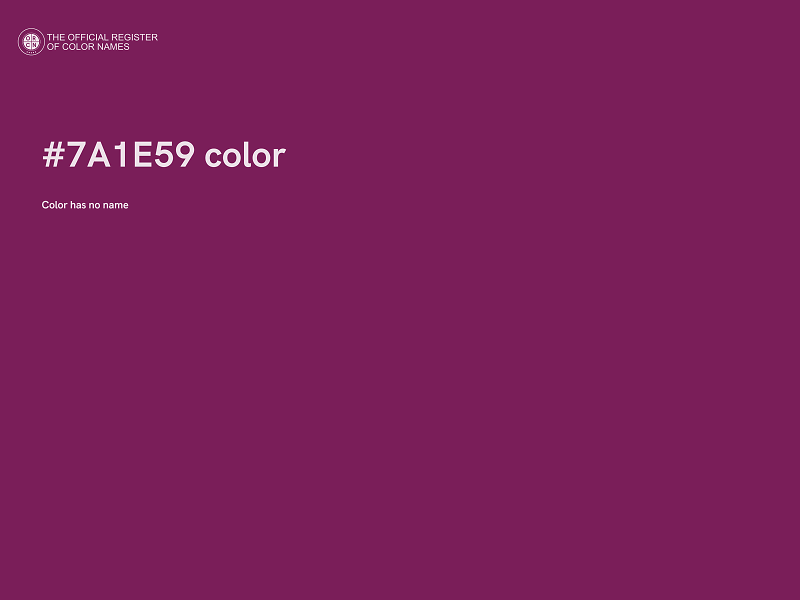 #7A1E59 color image