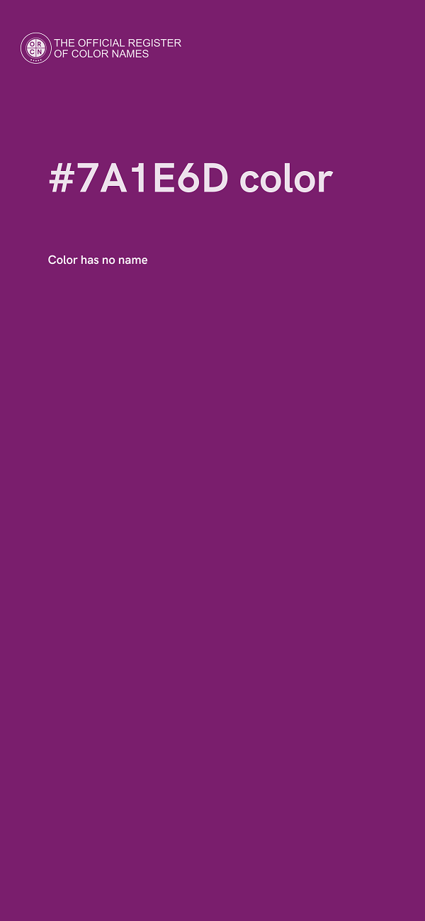 #7A1E6D color image