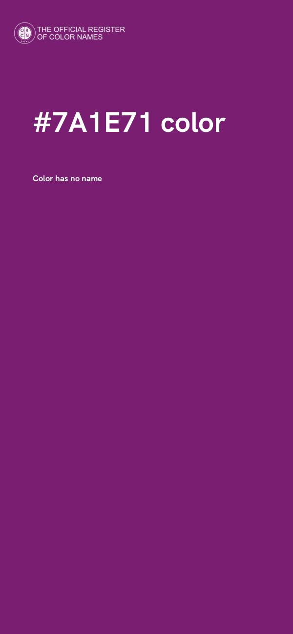 #7A1E71 color image