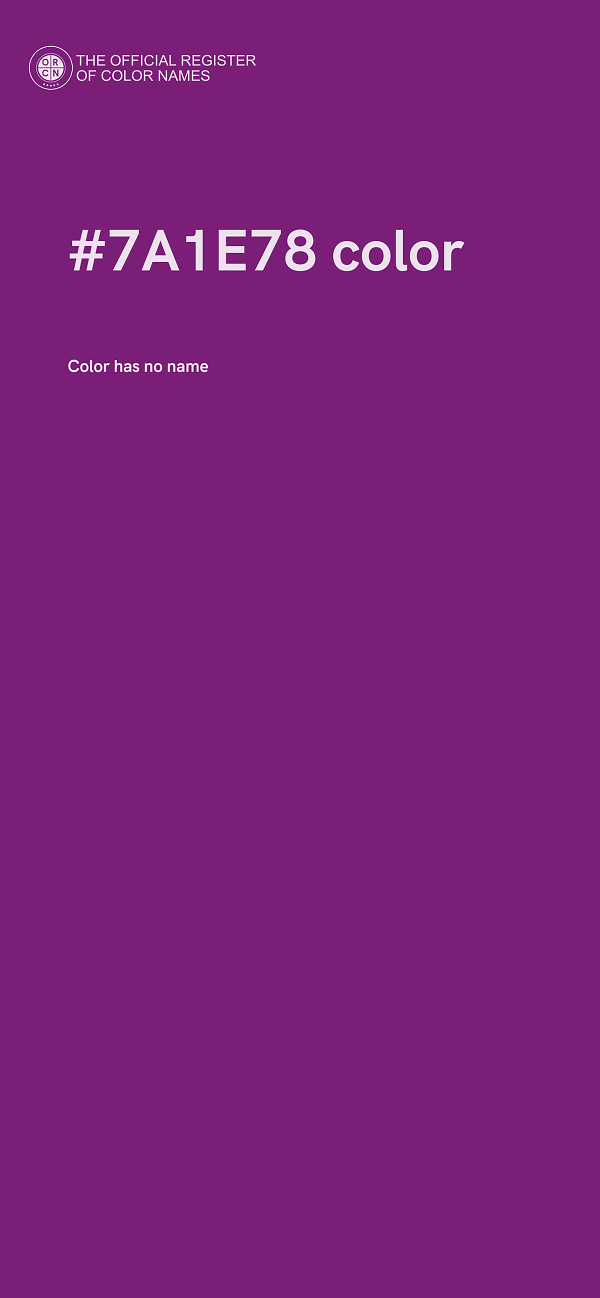 #7A1E78 color image