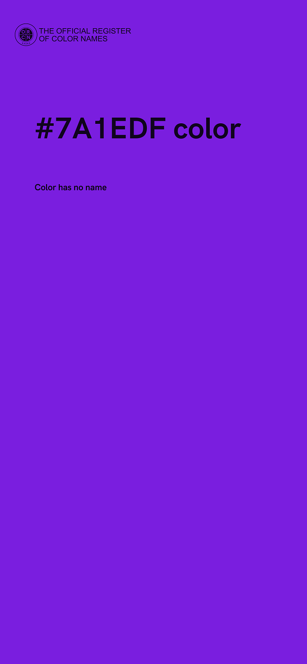 #7A1EDF color image
