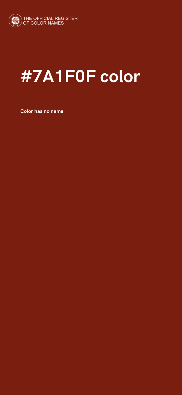 #7A1F0F color image