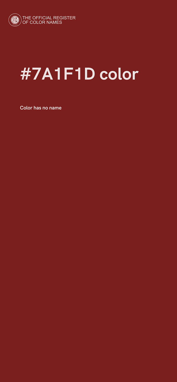 #7A1F1D color image