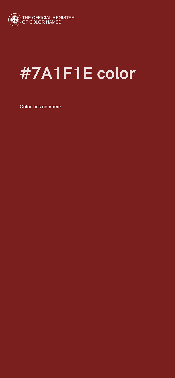 #7A1F1E color image