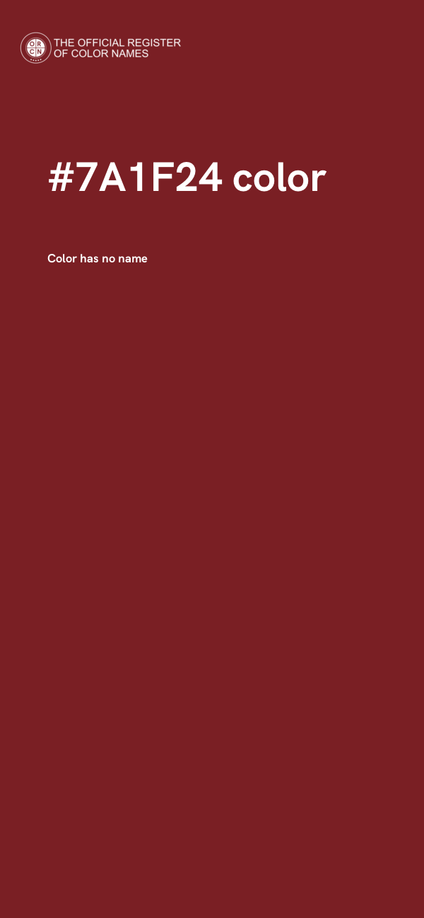 #7A1F24 color image