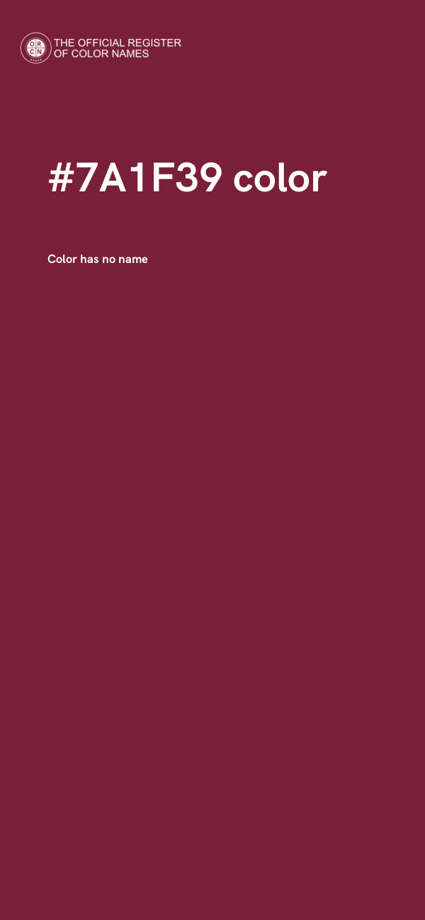 #7A1F39 color image