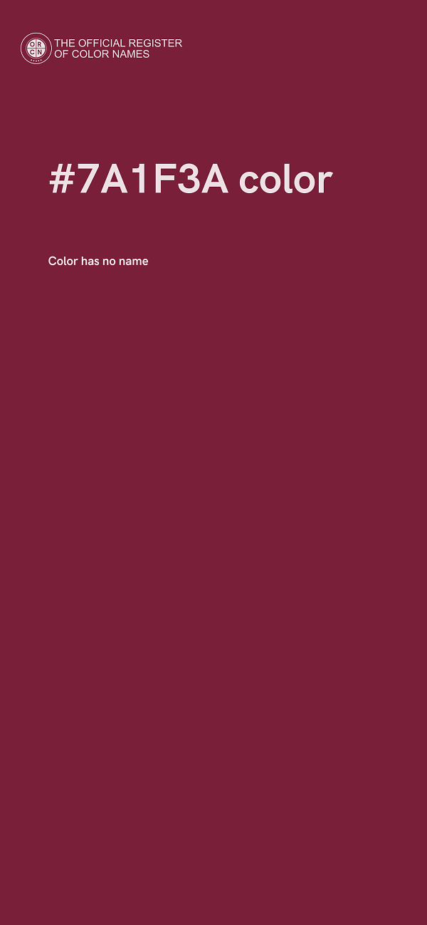 #7A1F3A color image