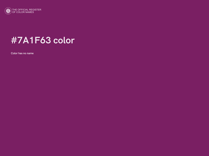 #7A1F63 color image