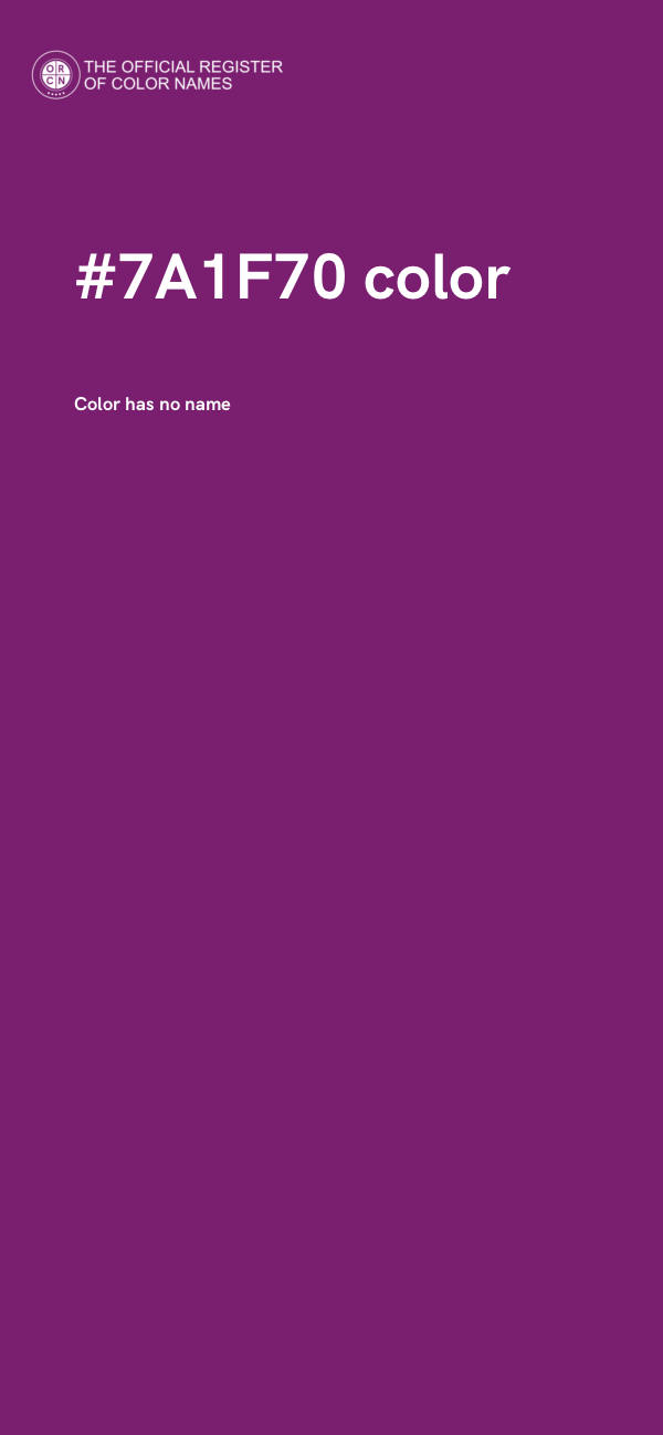 #7A1F70 color image