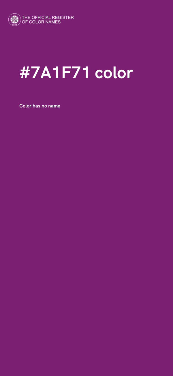 #7A1F71 color image