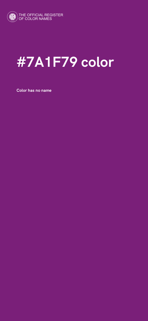 #7A1F79 color image