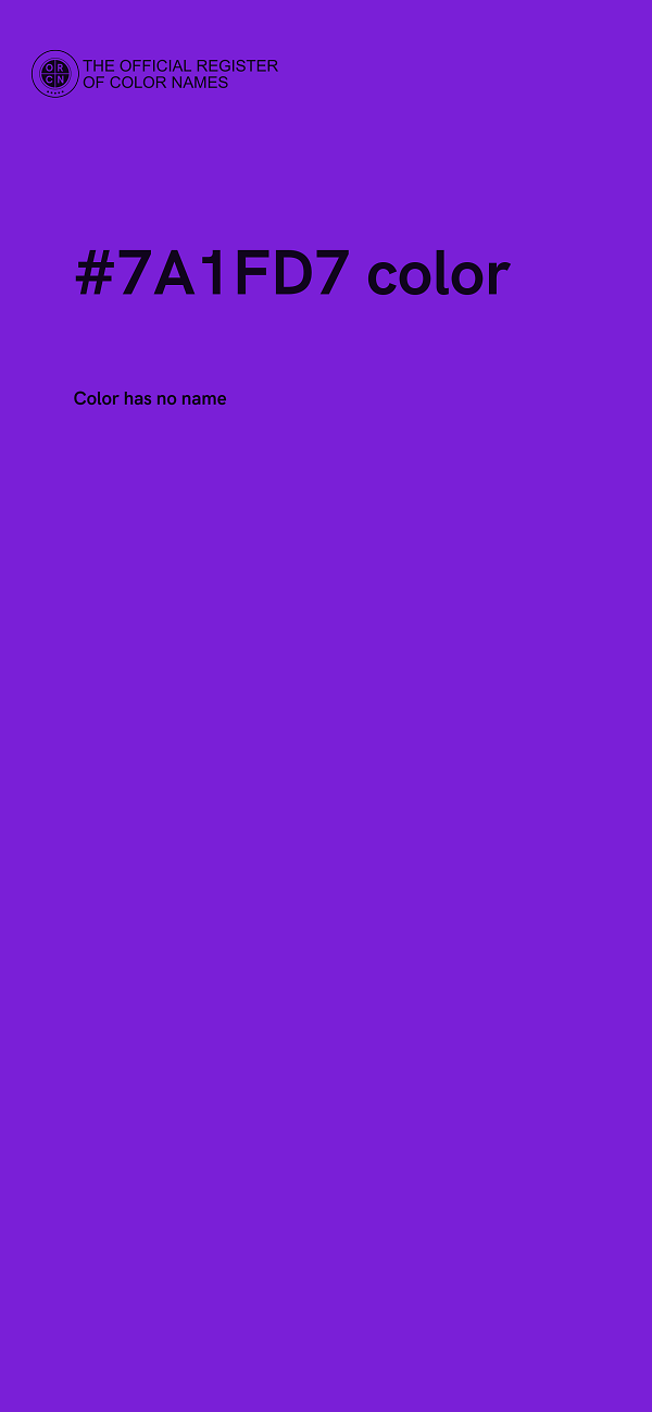 #7A1FD7 color image