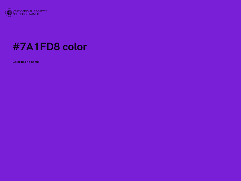 #7A1FD8 color image
