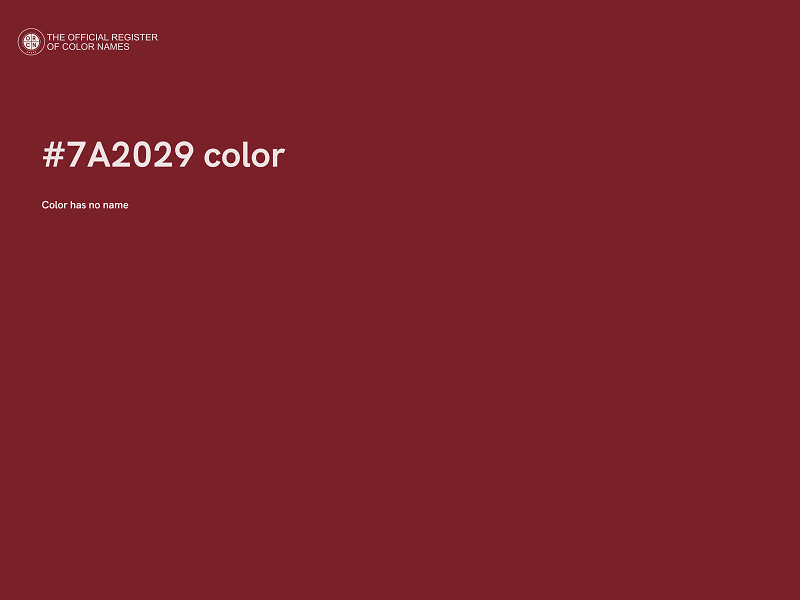 #7A2029 color image