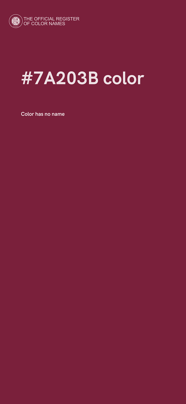 #7A203B color image