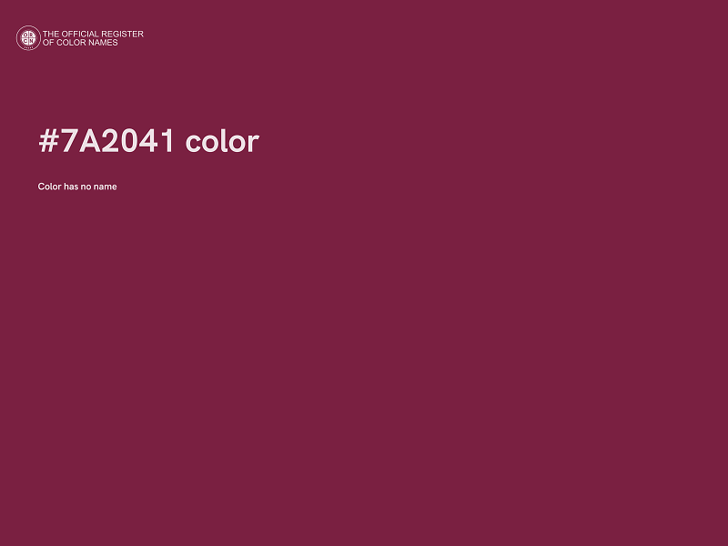 #7A2041 color image