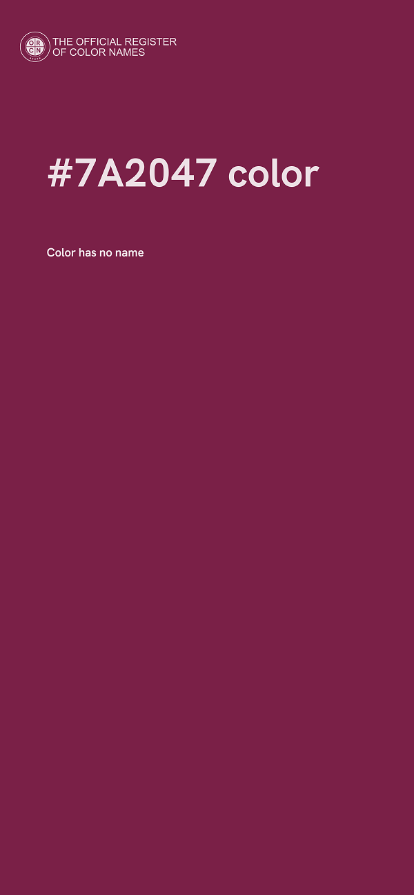 #7A2047 color image