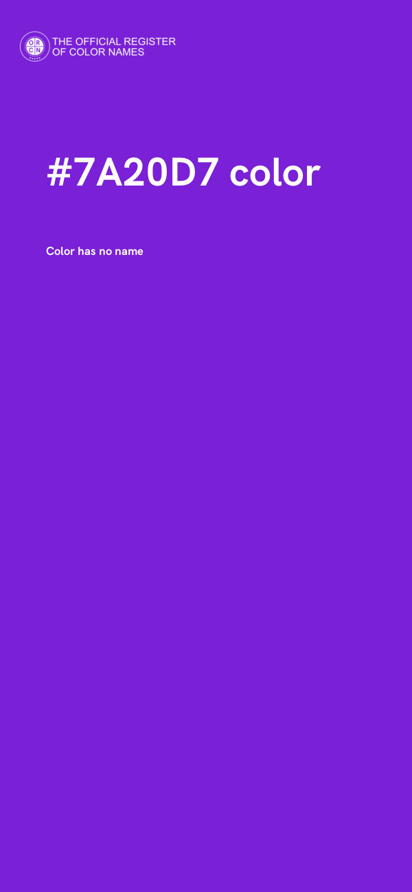 #7A20D7 color image