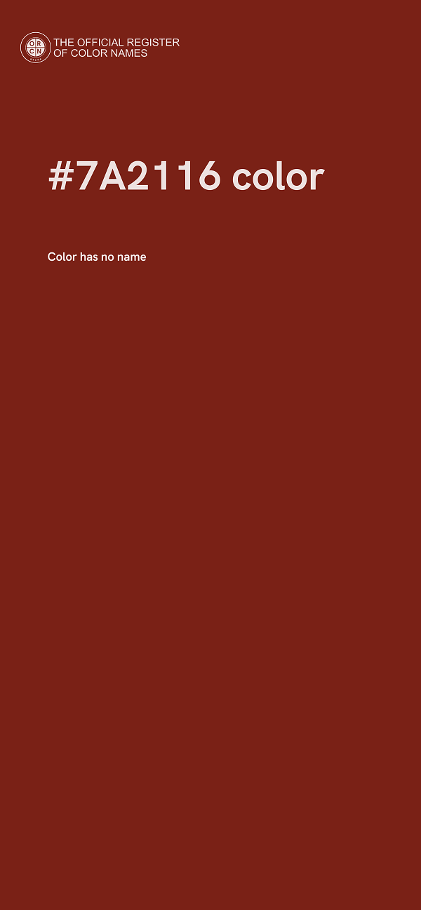 #7A2116 color image
