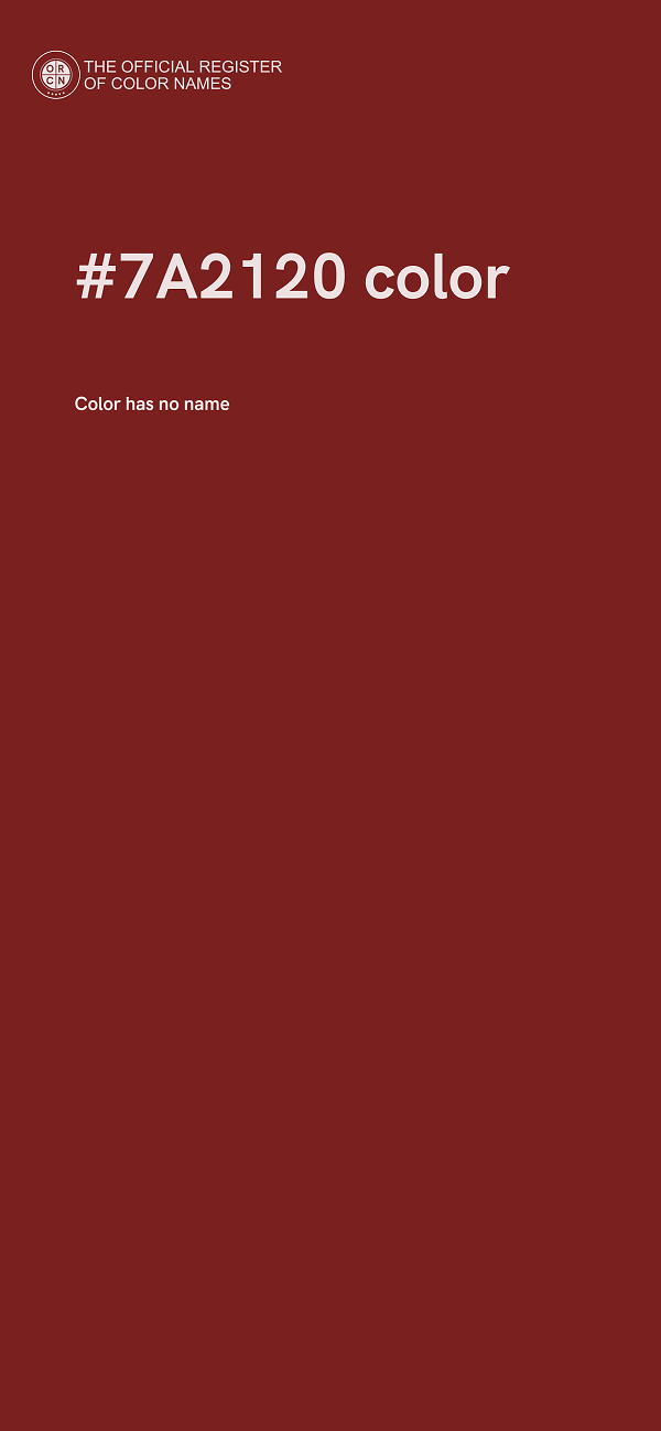 #7A2120 color image